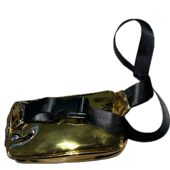 MAC Gold & Black Belt Bag, Zip Closure Adjustable Strap (Empty) - Picture 6 of 10